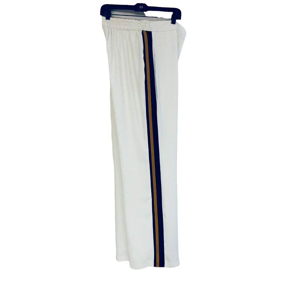 3/$15 Ashro Crepe Flat Front Sporty Side Stripe Womans Career Office Casual Pant - Picture 4 of 11